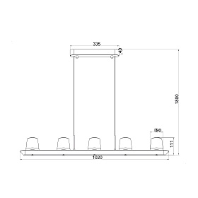 9435 Люстра подвесная ALABASTRO