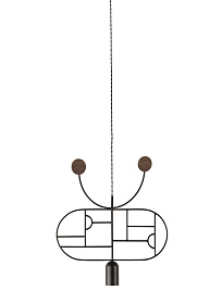 Подвесной светильник Wooden Dots WD08 графит-орех