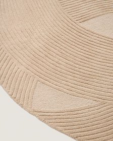 Белый шерстяной ковер Domm 160 x 230 см