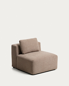 Коричневое кресло из синели Blok, 90 см