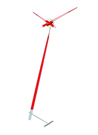 Напольные часы Pisa L хром-красный