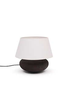 Настольная лампа Nessi из металла с отделкой под черную терракоту