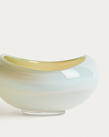 Ваза Nodila из белого стекла, 30 x 21 см