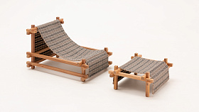 Набор из кресла Hos Deckchair и табурета