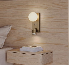 Бра Tea A1337/2 золотой металл/белый мрамор