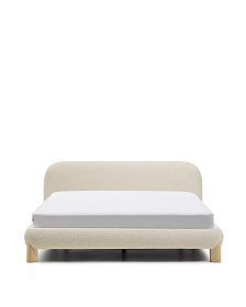 Кровать Odina из ткани букле цвета экрю 160 x 200 см