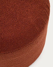 Kaeli Пуф для ног со съемным чехлом из терракотового букле Ø 60