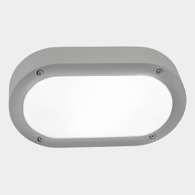 Уличный настенный светильник Basic Oval IP66 E27 15W Серый