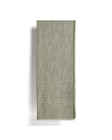 Плед Sareli из зеленой смесовой шерсти 130 x 170 см