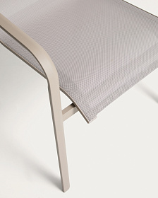 Комплект садовой мебели Brela стол и 6 стульев Canea из алюминия бежевого цвета