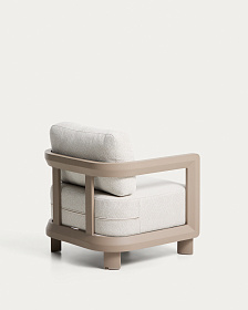 Уличное кресло Nerano из алюминия цвета таупе