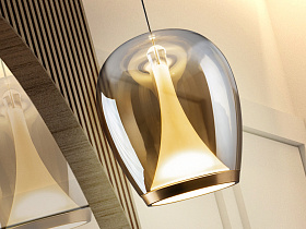 Suspiro Подвесной светильник золотой/янтарный D25