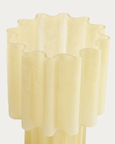 Желтая стеклянная ваза Cristila, 25 см