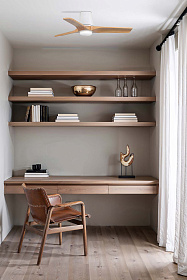 Потолочный вентилятор HEYWOOD TUB S Ш900mm белый/сосна 3P LED 10W CCT