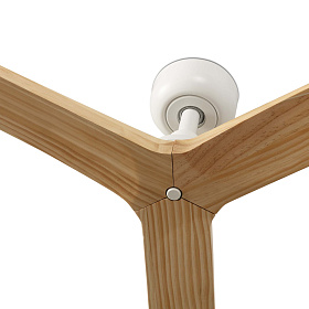 Потолочный вентилятор KLIM M Ш1250mm белый 3 PALAS светлый дуб