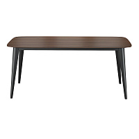 Обеденный стол SEVILLA черный лак/шпон ореха 180x90