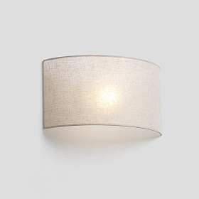 Горизонтальное круглое льняное бра Otton R 2xE27 