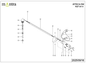 9414 Настенный светильник AFRICA