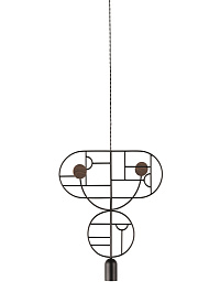 Подвесной светильник Wooden Dots WDS07 graphite/walnut