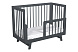 Кроватка для новорожденного Lillaland - модель Lilla Aria темно-серая