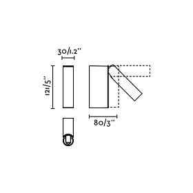 Бра с ридером CRONOS LECTOR NEGRO LED 4W 2700K
