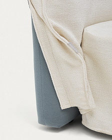 Изголовье кровати Jaira из белого шенилла со съемным чехлом для кроватей шириной до 90 см