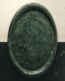 Поднос Lenorel из зеленого мрамора 43 x 28 см