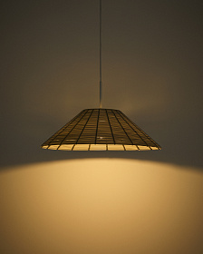 Абажур Saranella для уличного светильника из светло-серого искусственного ротанга, 50 см