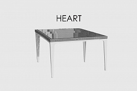 Стол обеденный Heart SEASHELL 100х100