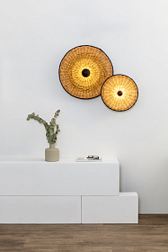 Costas 400 H140 Настенный/потолочный светильник черный/из ротанга