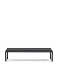 Журнальный столик Sorells из серого алюминия 63 x 149 см