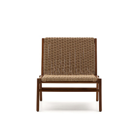 Кресло Itani из массива акации и искусственного ротанга