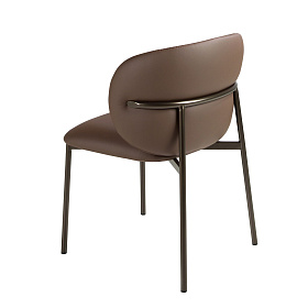Стул 4239 из темно-коричневой экокожи