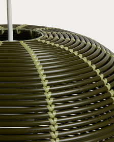 Абажур Garoina для уличного светильника из зеленого искусственного ротанга, 50 см