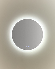 Круглое зеркало для ванной Mervi со LED подсветкой и защитой от запотевания Ø 60 см