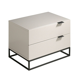 Прикроватная тумбочка Estetico CP1406-H /7004 лак RAL7035 жемчужно-серая