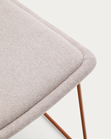 Zahara Стул со стальными ножками полиэстер бежевый