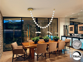 Люстра Zaria II 21L- золотой/жемчужный DIM