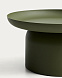 Уличный столик Arcola из зеленого алюминия, диаметр 70 см