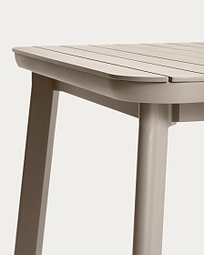 Раздвижной уличный стол Izola из алюминия с бежевой отделкой, 185 (235) x 100 см