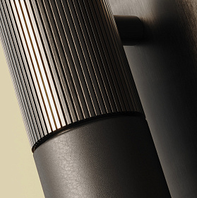 Бра Tura C черная кожа/черный металл 