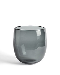 Ваза Sirau из серого стекла, диаметр 24 см
