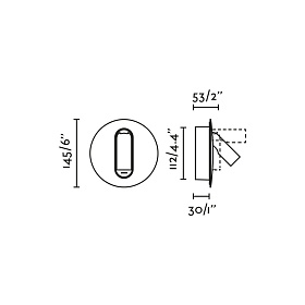 TIMIT Бра с ридером USB черный LED 2700K