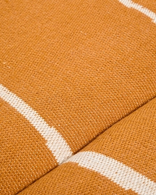 Подушка для шезлонга Daila оранжевого цвета из 100% ПЭТ с рисунком икат, 50 x 175 см