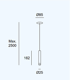 Подвесной светильник Candle XS 1 Body Recessed 00-8528-60-60