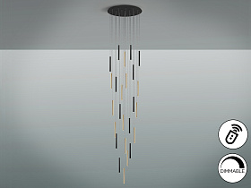 Подвесной светильник Varas 25L черно-золотой DIM 500 см