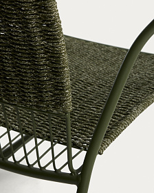 Уличное кресло-качалка Atrani из оцинкованной стали и зеленой веревки
