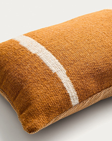 Чехол для подушки Daila оранжевого цвета 100% ПЭТ с рисунком в стиле икат 30 x 50 см