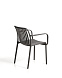 Уличный стул Isabellini из пластика графитового цвета