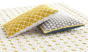 Подушка Silai желтый - белый 60x35